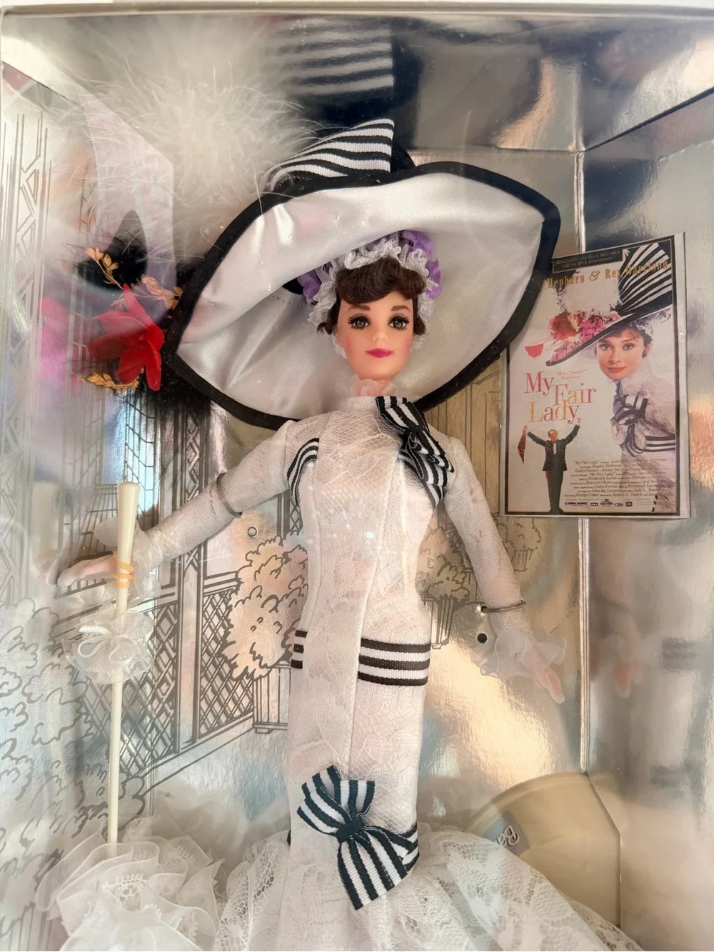 My Fair Lady Barbie Doll with Black Trim Hat